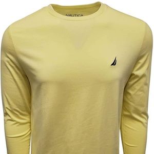 Nautica Men’s Long Sleeve Yellow T-Shirt